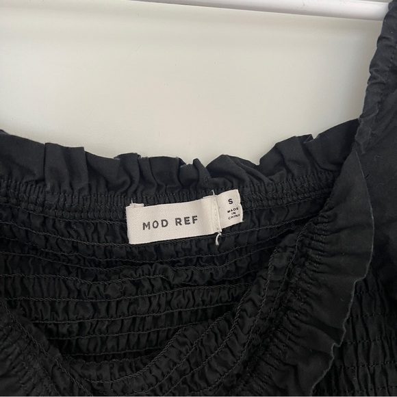 Mod Ref Black Cotton Shirred Dress - Picture 4 of 10